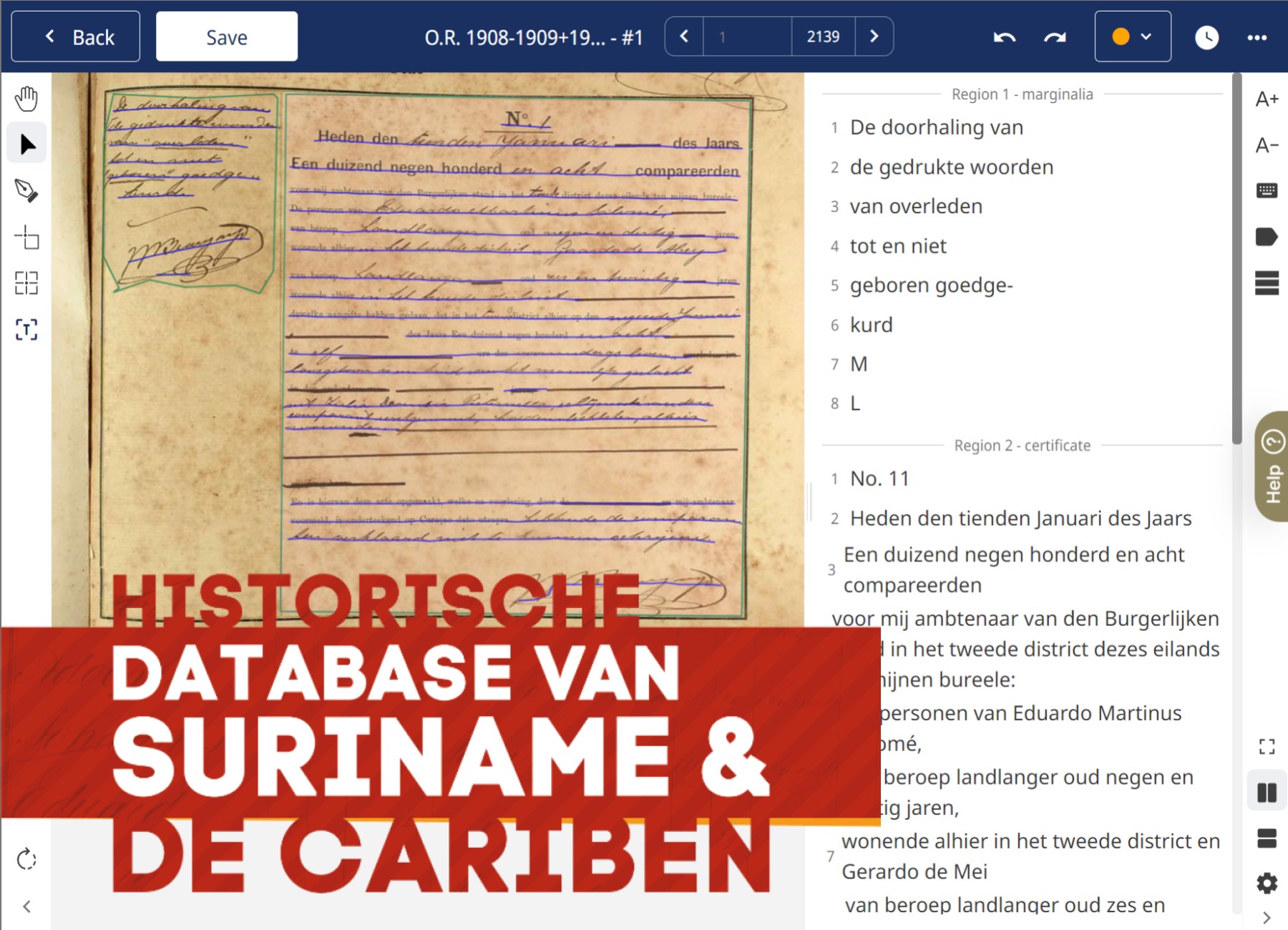 portfolio page transcribing curaçaoan death certificates